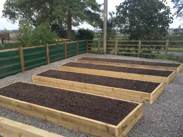 Raised flower beds